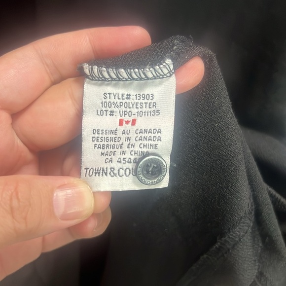 TOWN & COUNTRY Solid Black Short Sleeve Shirt Men Button Chest Lightweight Polo - Picture 9 of 9